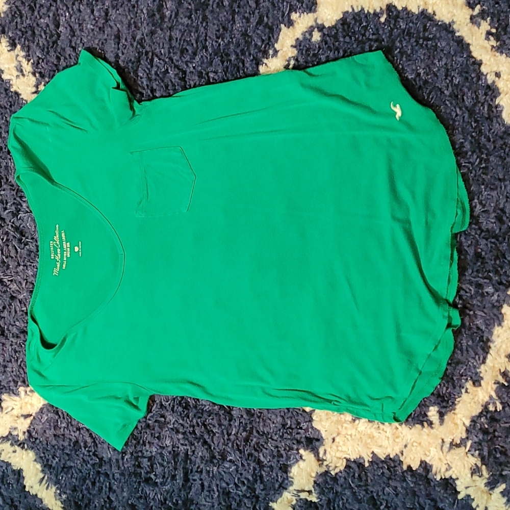 Hollister XXS green v-neck soft tee